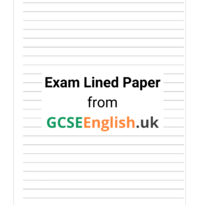 Exam Answer Paper for GCSE English – free download