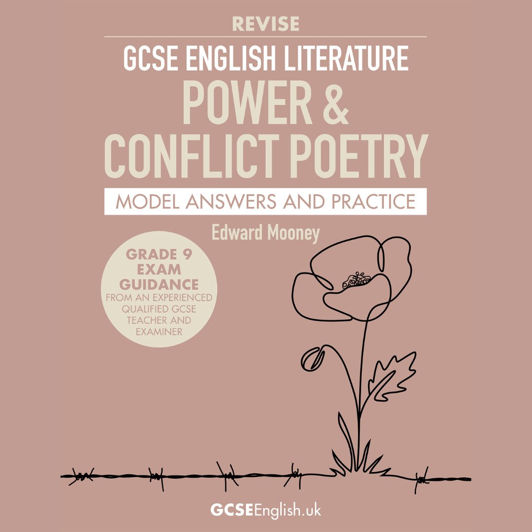 Power and Conflict Poetry GCSE English Literature revision guide cover with poppy illustration